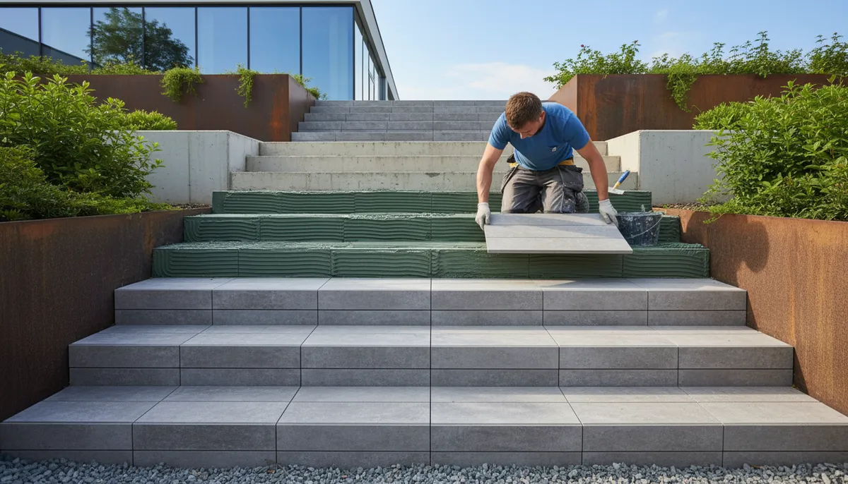 Ваша бетонная лестница разрушается. И облицовка плиткой только ускоряет процесс